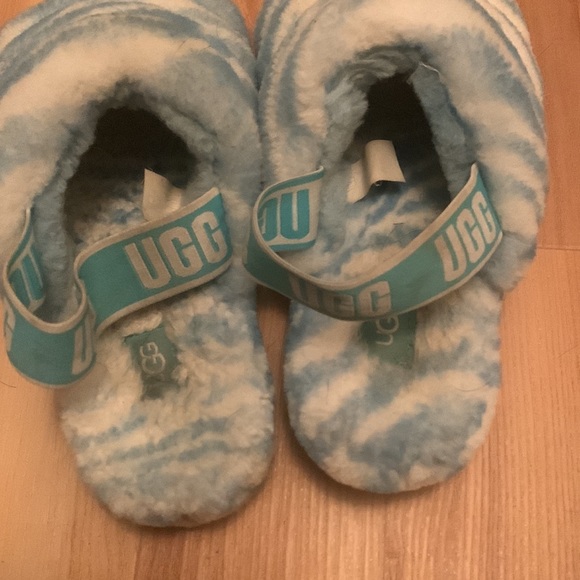 UGG | Shoes | Womens Blue Zebra Fluff 